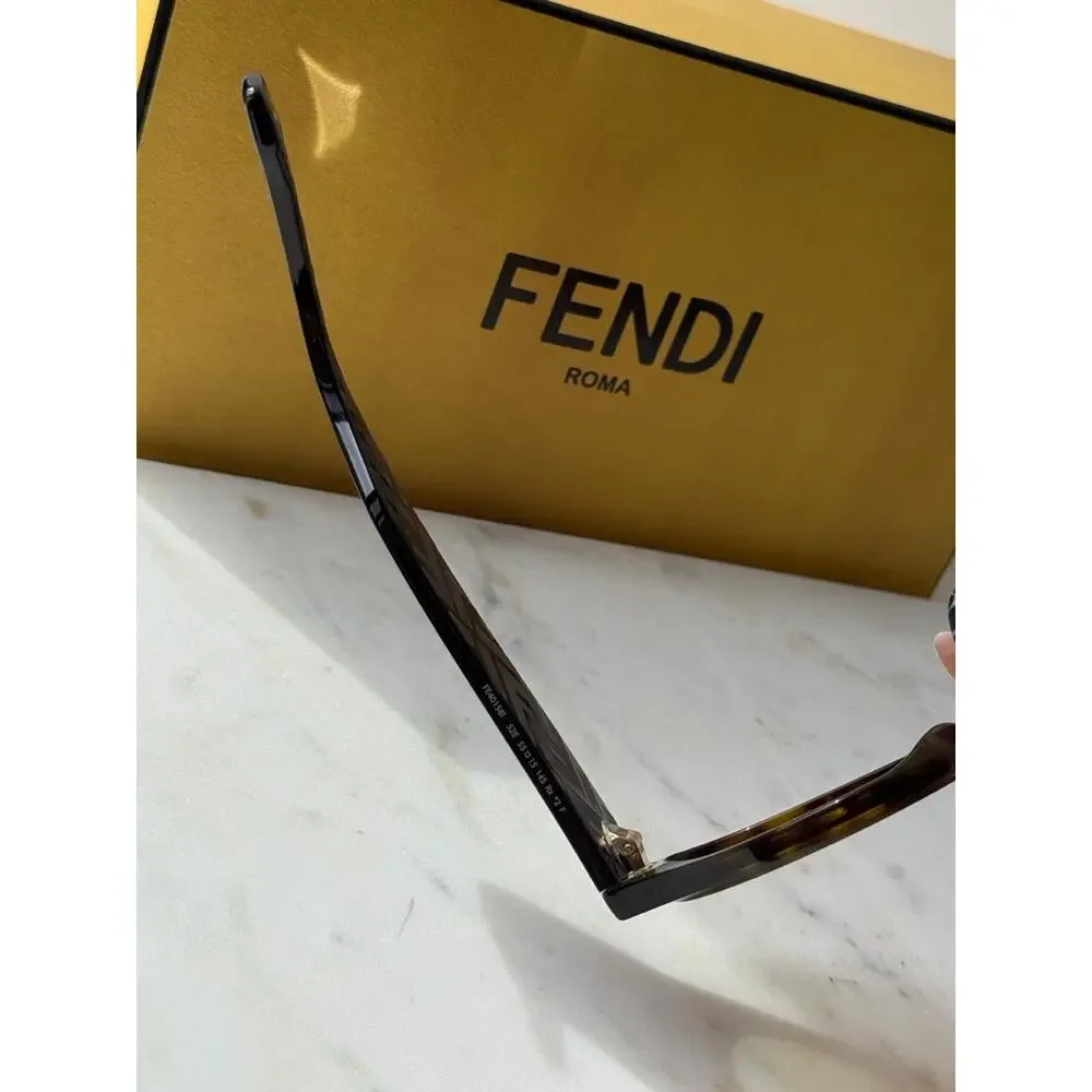 NEW Fendi FE40158I Brown Green Unisex Sunglasses - Picture 7 of 9